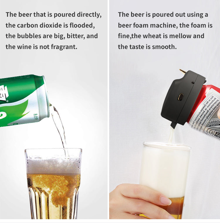 drink and protable beer foam machine