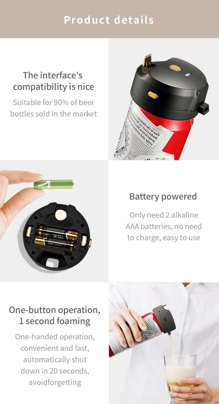 drink and protable beer foam machine