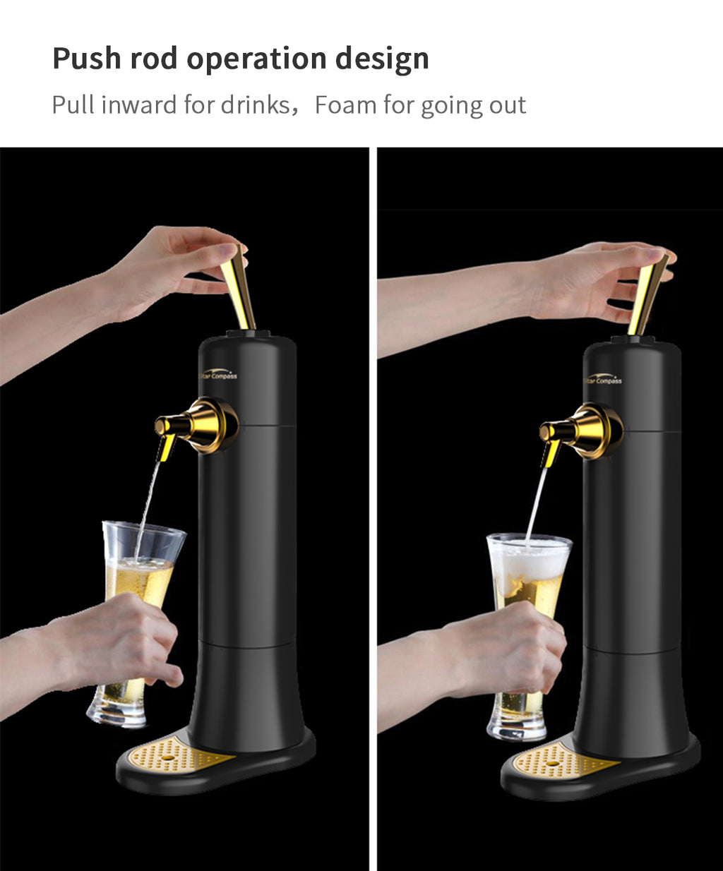 Can Beer Foam Maker - Awesome Compact Gift for Beer Lover, Mini Kegerator for Home, Ultra Fine Foam Enhance & Keep Beer Taste Longer. Awesome gifts for Thanksgiving & Christmas presents