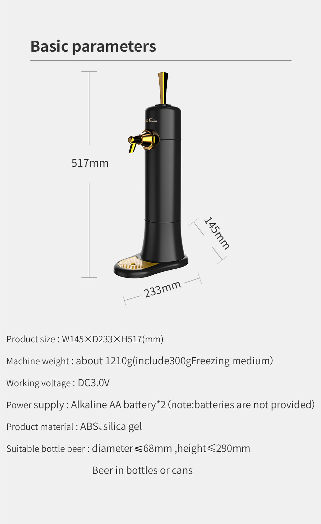 Can Beer Foam Maker - Awesome Compact Gift for Beer Lover, Mini Kegerator for Home, Ultra Fine Foam Enhance & Keep Beer Taste Longer. Awesome gifts for Thanksgiving & Christmas presents