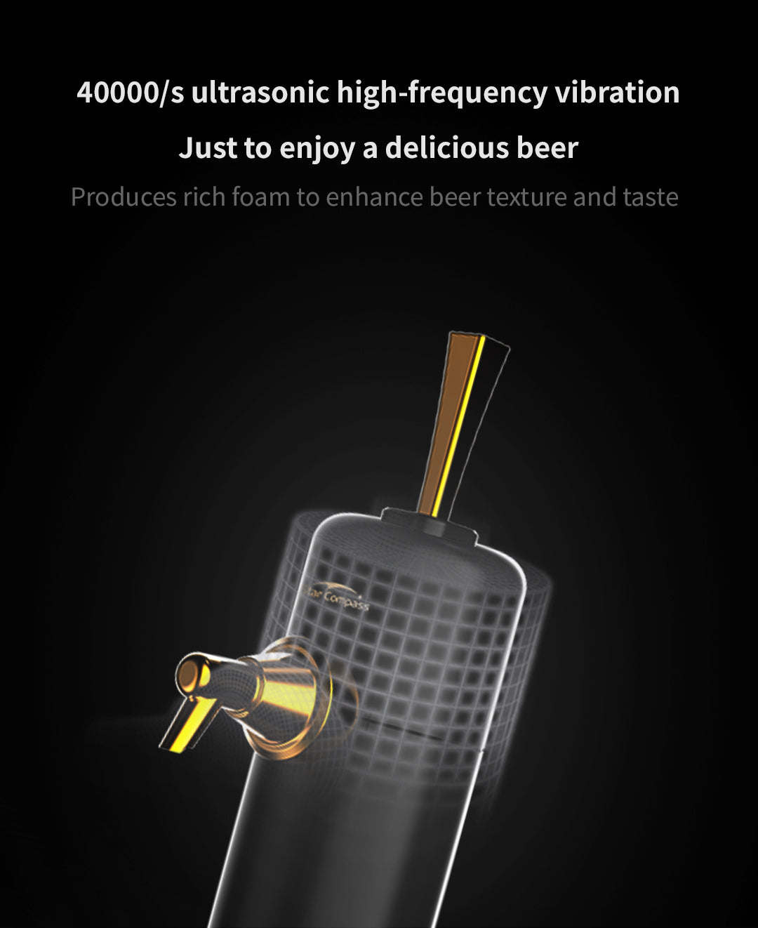 Can Beer Foam Maker - Awesome Compact Gift for Beer Lover, Mini Kegerator for Home, Ultra Fine Foam Enhance & Keep Beer Taste Longer. Awesome gifts for Thanksgiving & Christmas presents