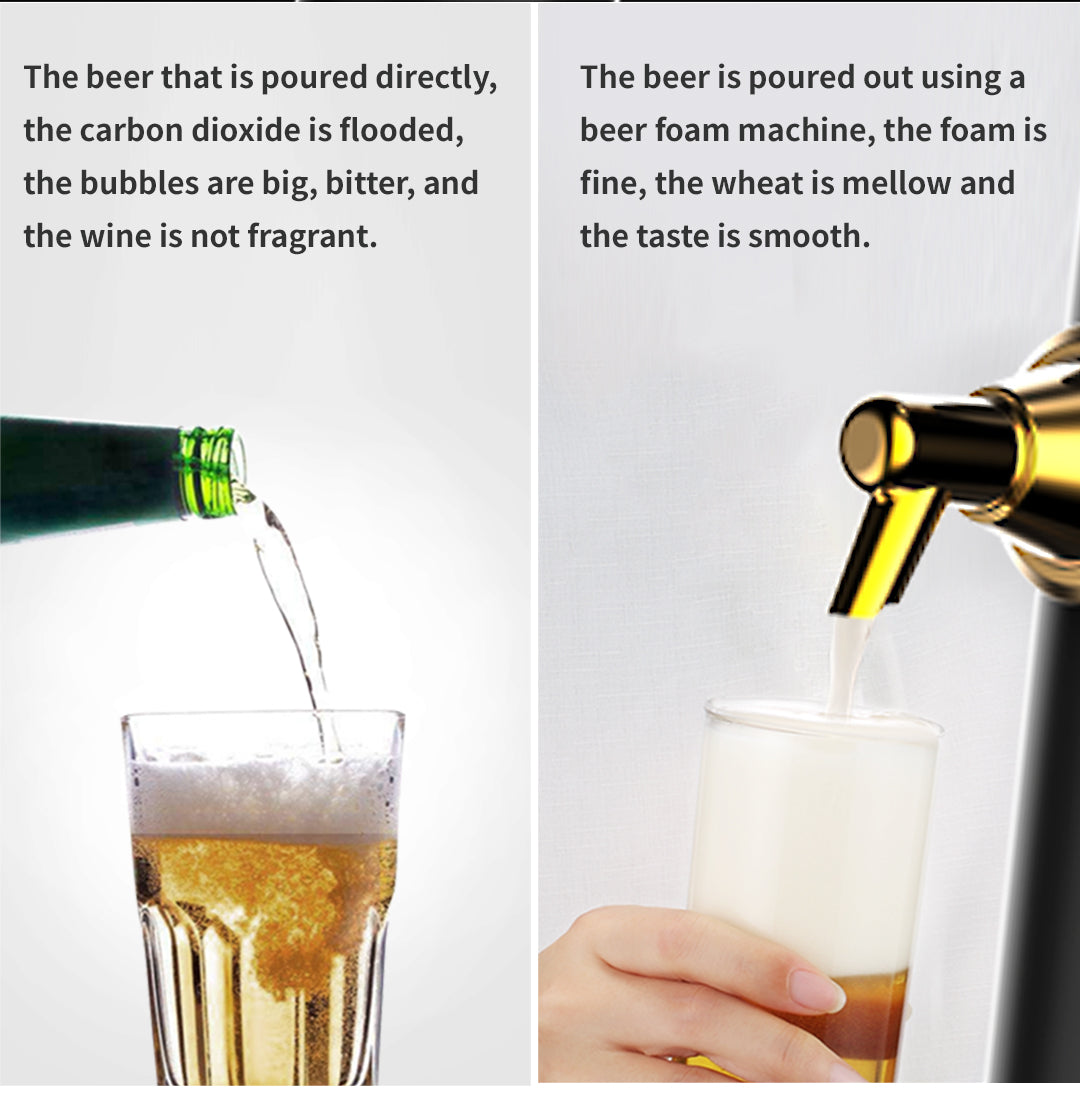 Can Beer Foam Maker - Awesome Compact Gift for Beer Lover, Mini Kegerator for Home, Ultra Fine Foam Enhance & Keep Beer Taste Longer. Awesome gifts for Thanksgiving & Christmas presents